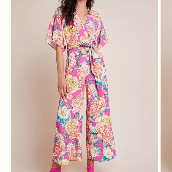 Farm Rio for Anthropologie | Women's Eulalie Wide-Leg Jumpsuit - Picture 1 of 15
